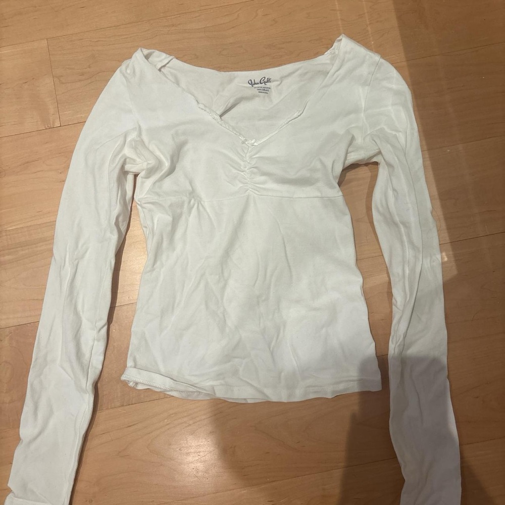 White Long Sleeve Top